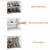 Mondeer 12 Cube DIY Plastic Shoe Storage Cabinet Boxes Cupboard Organizer White