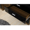 High Gloss REFLECT 5 Drawer Chest - Quality Bedroom Furniture Black/Walnut