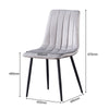 Set of 4 Velvet Chairs Soft Padded Seat Kitchen Chairs with Metal Leg Lounge