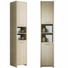 Bathroom Cabinet Shelf 2 Doors Tallboy Cupboard Tall Storage Unit White 185 CM