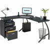 Large Corner Computer Desk A4 Filing Drawer for Home Office Piranha Regal PC 28