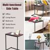 Wooden C-Shape Industrial Side End Table Sofa Coffee Laptop Table Living Bedroom