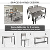 Modern 2/4 Seat Dining Table and Chairs Set Metal Wood Kitchen Home Restaurant