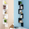 5 Tier Corner Shelf Floating Wall Shelves Storage Display Bookcase Home Decor UK