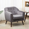 Occasional Chesterfield Tub Chair Upholstered Wing Backed Armchair Lounge Fabric