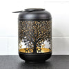 31cm Large Tree of Life Black Votive Candle Holder Lantern Laser Cut Out Design