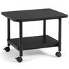 2-Tier Under Desk Machine Stand Mobile Printer Cart with Wheels for Home Office