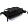 Elevated Pet Bed Dog Cat Portable Raised Indoor Outdoor Camp Cot Black 3 Sizes