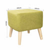 Stylish PU/Upholstered Large Footstool Ottoman Pouffe Stool Wooden Legs 4Colours
