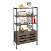 Bookshelf Storage Cabinet Bookcase w/ Shelves & Cupboard Living Room Bedroom