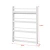 Wall White Wood 4 Tiers Kids Storage Shelving Bookcase Rack KMB08-W,UK