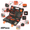 45PCS Tool Kit Set Household Hand Wrench Screwdriver Spanner Hammer Plier