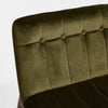 Preowned Olive Crane Buttoned Lounge Chair Modern Velvet Pleated Armchair