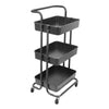 Mobile Rolling Kitchen Trolley Cart 3 Tiers Storage Rack Organizer Mesh Tray UK