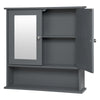 Bathroom Wall Cabinet Storage Mirror Cupboard with Shelf Mounted MDF Organizer