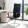 Modern Chrome Home Office Chair PU Leather High Back Armchair Black /White