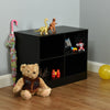 Black Kids Bedroom Storage Unit Toy Tidy Childrens Playroom Shelves