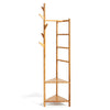 Garment Clothes Rail Coat Stand Hat Umbrella Floor Standing Wooden Hanger Rack
