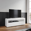 Modern White TV Stand High Gloss Doors Entertainment Unit Cabinet With LED Light