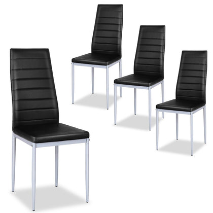 Set of 4 Dining Chairs Padded Seat High Back Armless Accent Dining Side Chairs
