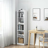 Corner Home Storage Cabinet Display Bookcase Bookshelf w/ Drawers Shelving White