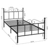 Single Bed Solid 3ft Metal Beds Frame Bedstead Base with Large Storage Space New