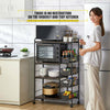 3/4Tier Kitchen Trolley on Wheels Drawer Baskets Rolling Cart Storag Rack Handle