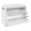 Ottoman Shoe Cabinet Shoe Storage Bench Cupboard Padded Seat Shelf Unit