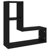 vidaXL Wall Shelves 2 pcs Black 50x15x50 cm Chipboard GF0