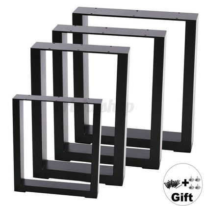 2x Industrial Steel Table Legs Metal Square Shape Dining/Bench/Coffee Table Desk