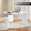 L-shaped Computer Desk Corner PC Laptop Writing Table Workstation with Bookshelf