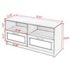 Modern 106cm TV Unit Cabinet Stand MDF Media Lowboard Sideboard Home Furniture