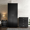 Wardrobe Black Chest Of Drawers Dressing Bedside Table Cabinet Bedroom Furniture