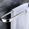 60cm Towel Rail Rack Holder Wall Mounted Bathroom Double Rod Kitchen Shelf Hooks