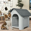 Plastic Dog House Kennel Outdoor Indoor Weatherproof Pet Animal Home Shelter