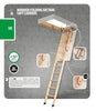 Fakro LWK Plus Wooden Folding Loft Ladder Insulated Hatch 55cm x 111cm H280cm