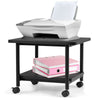 2-Tier Under Desk Machine Stand Mobile Printer Cart with Wheels for Home Office