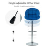 2x Adjustable Breakfast Bar Stools Velvet Swivel Gas Lift Chair Kitchen Pub