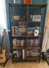 Tall Industrial Bookcase Vintage Retro Display Cabinet Rustic Metal Shelf Unit