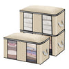 3X Underbed Clothes Storage Bags Zipped Organizer Cube Closet Boxes Dustproof UK