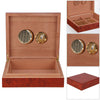 Cedar Wood Wooden Lined Cigar Humidor Humidifier Hygrometer Case Box Brown NEW