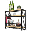 Vintage Wall Wine Rack Bottle Glass Holder Bar Home Display Shelf Display 60 cm