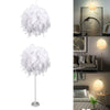 White Feather Shade Droplight Lamp Hanging Ball Bedroom LED Ceiling Light 30CM