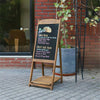Vintage Sidewalk A-Frame Chalkboard Menu Sign Board Double Sided For Restaurant