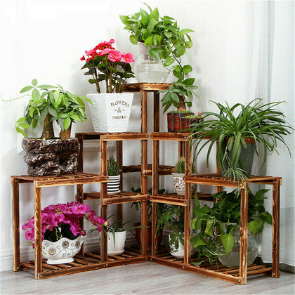 Large Combined Flower Ladder Potted Shelf Holder Rack 13 Tier Corner Plant Stand