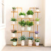 Bamboo Plant Stand Multiple Flower Pot Holder Shelf Floorstanding Space Saving