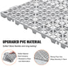 VEVOR Interlocking Drainage Floor Mat 12" x 12" PVC Non-Slip Floor Tiles 12 Pack