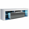 130cm High Gloss TV Unit Cabinet Stand For Tvs upto 50" Matt Body With Led Light