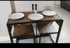 Small Table And 2 Chairs Breakfast Bar Kitchen Dining Room 3 Piece Furniture Set