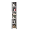 Slim Bathroom Cabinet Tall Narrow Storage Cupboard Wooden Tallboy Floor Standing